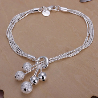 Fine 925 Sterling Silver Chain Bracelet – Solid Charm Jewelry for Women & Men, Party, Wedding & Fashion Gift
