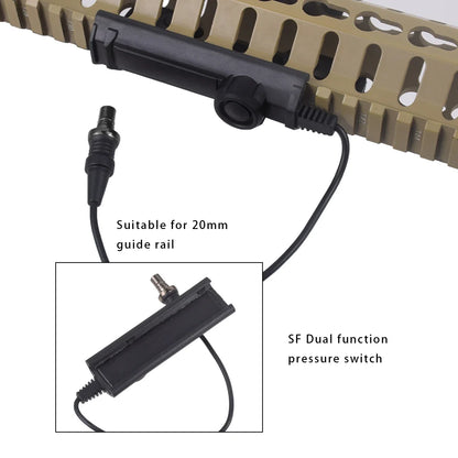 Tactical Surefire M300 M300B M300C Flashlight – Powerful Rifle & Gun Light with Dual Function Switch for Airsoft