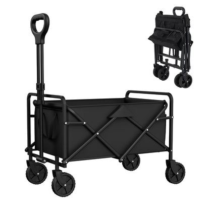 Portable Folding Handcart – Adjustable Height & Angle, Easy Fold, Heavy-Duty Load Carrier for Beach & Camping