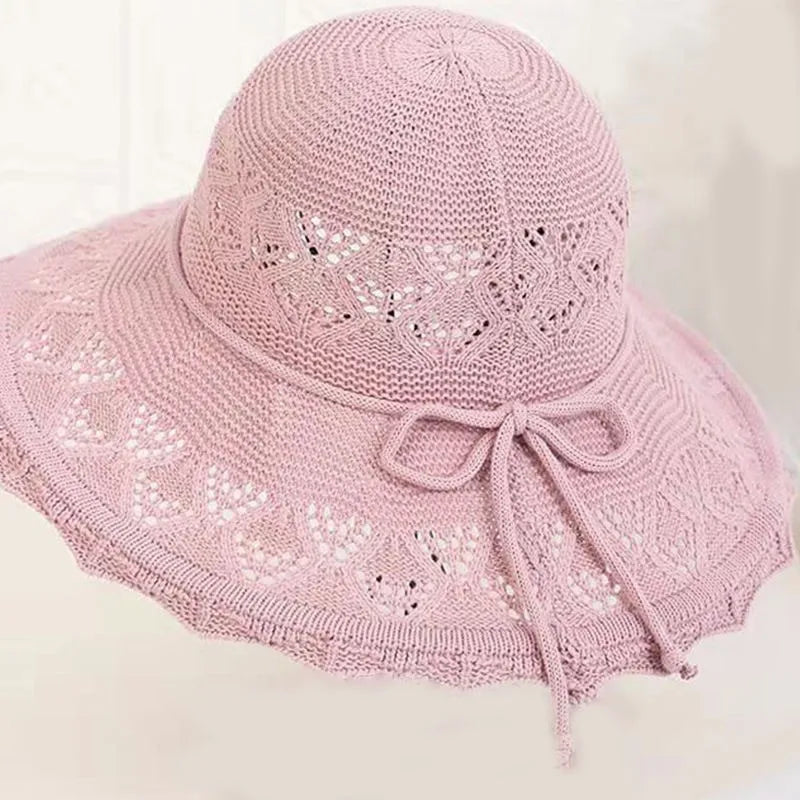 Children’s Summer Foldable Sun Hat – Korean Style Large Brim Hat with Sun Protection for Vacation and Outdoor Use