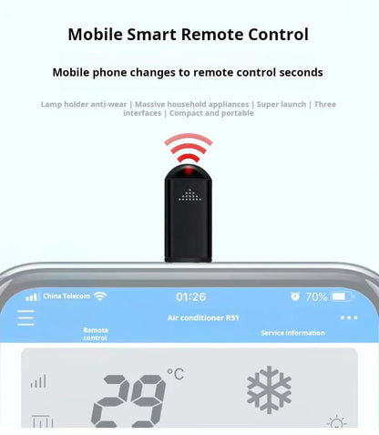 Smartphone Infrared Transmitter Adapter – Type-C Remote Control for TV via Smart App