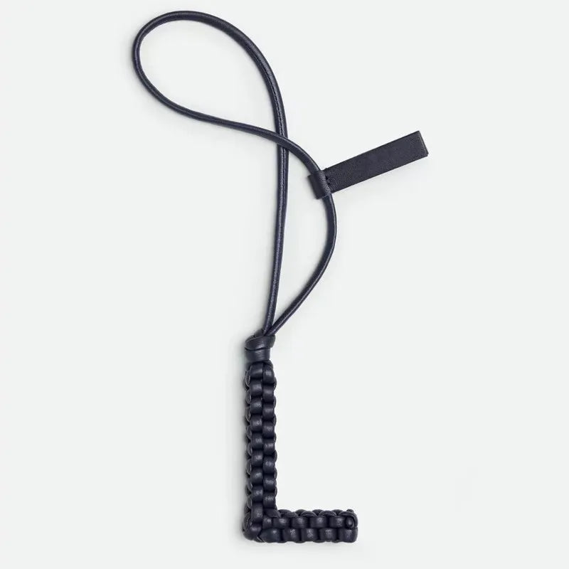 Woven Leather Letter Bag Charm – Luxury Handwoven Pendant Ornament for Women’s Handbags, Fashionable Bag Decoration Accessory