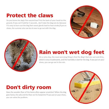 Anti-Slip Waterproof Pet Dog Shoes Set: Rain Boots for Small Cats & Dogs - Puppy Booties Footwear (4pcs)