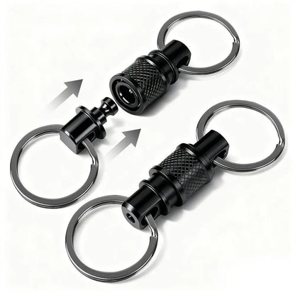 Quick Release Detachable Keychain - Heavy-Duty Split Key Ring for Men & Women