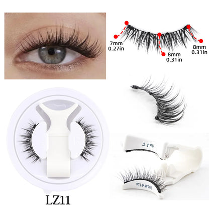Magnetic Eyelashes Set – Handmade Fluffy Faux Mink Reusable False Lashes with Magnetic Tweezers for Natural Makeup Look
