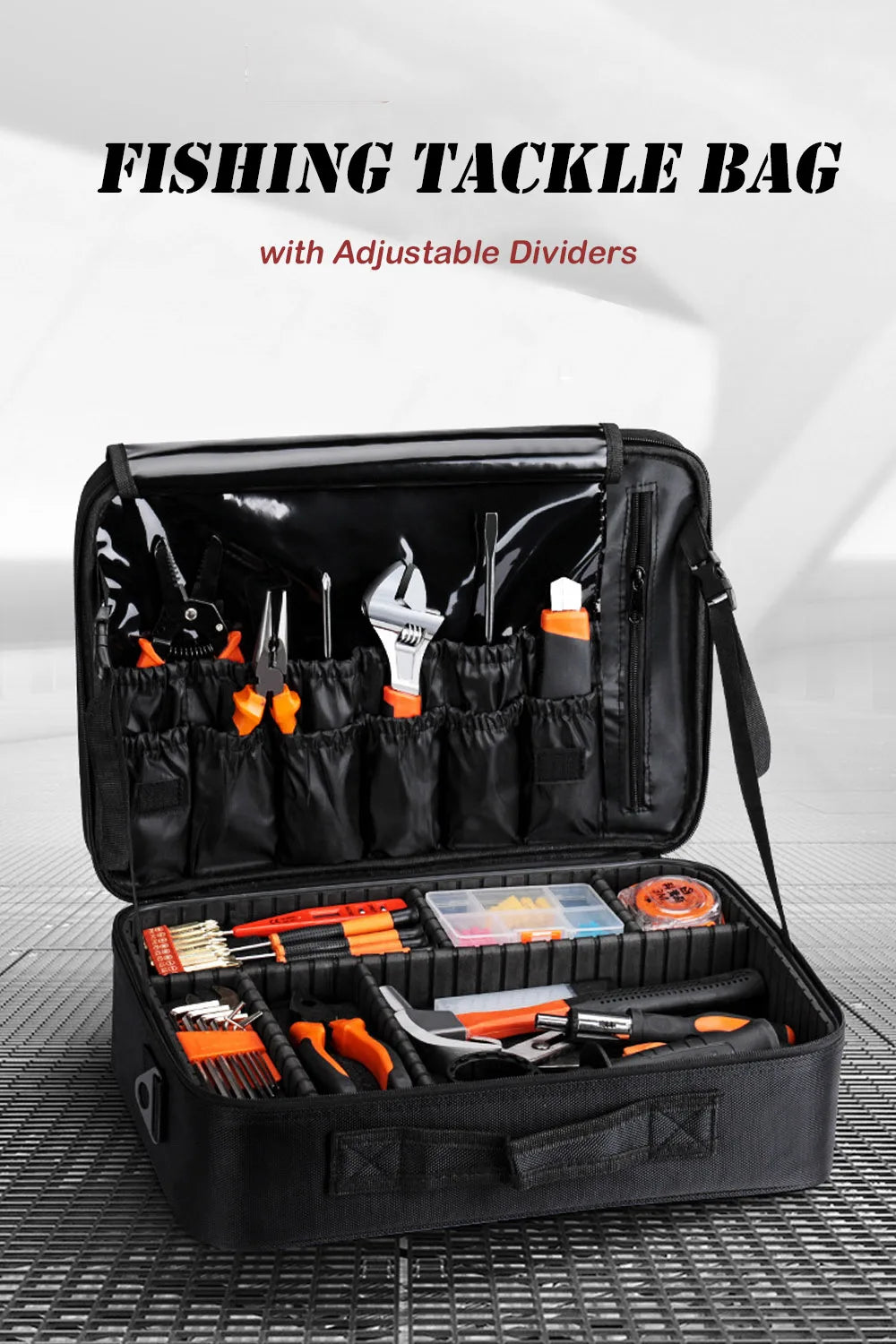 Large Fishing Tackle Bag — Waterproof Oxford Multi-Layer Reel & Lure Storage Case, Multi-Function Fishing Organizer