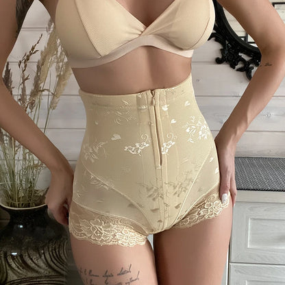 OWEQ Sexy Lace Shaper Panties – Double Control Body Shapewear with Zipper for Slimming