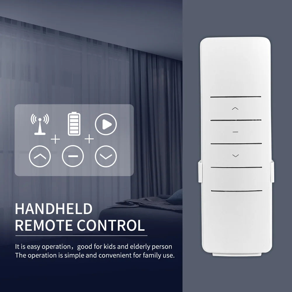 Smart Tuya WiFi/ZigBee Electric Curtain Shutter Motor – 22.5CM, RF Remote, App Control, Alexa, Google Assistant & SmartThings Compatible