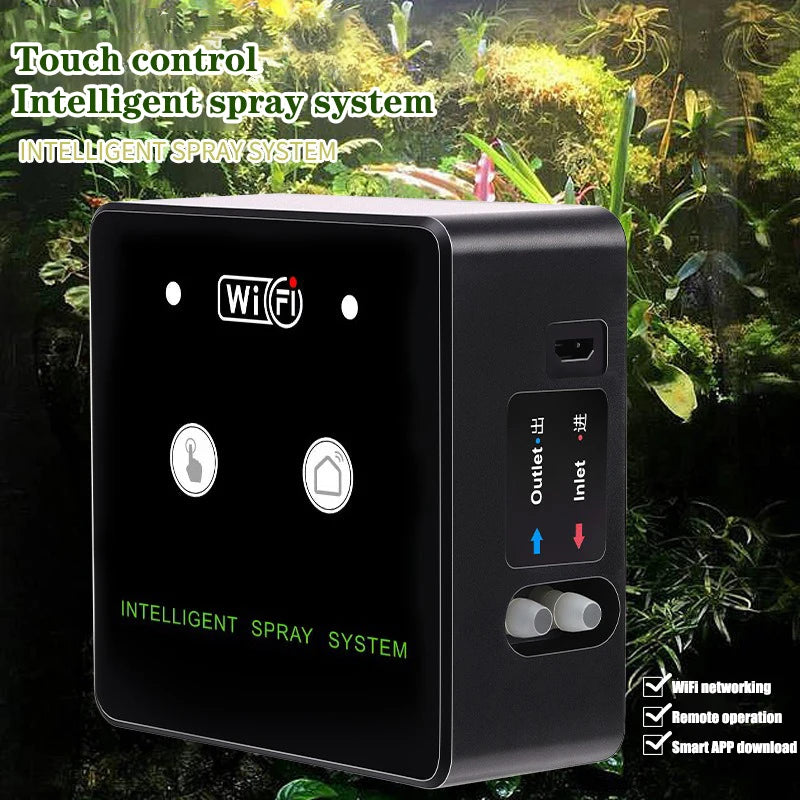 WiFi Automatic Rainforest Mist Sprayer System Kit – Smart Irrigation Timer Humidifier for Reptile Terrarium & Plant Care