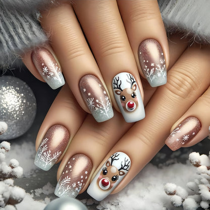 Christmas 3D Nail Art Stickers – Santa, Snowman, Tree, Snowflake & Holiday Designs