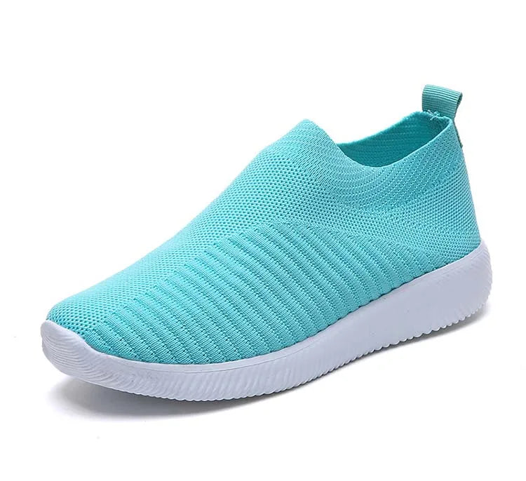 Women’s Fashion Sneakers — Casual Walking Flat Platform Sock-Style Chunky Slip-On Shoes