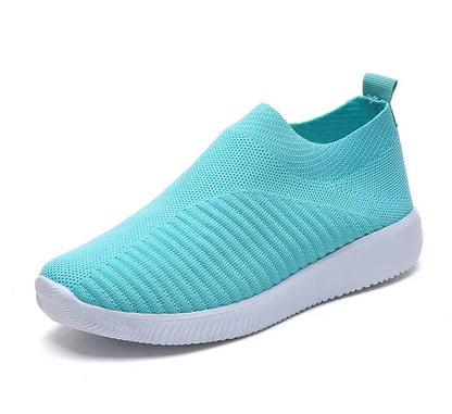 Women’s Fashion Sneakers — Casual Walking Flat Platform Sock-Style Chunky Slip-On Shoes