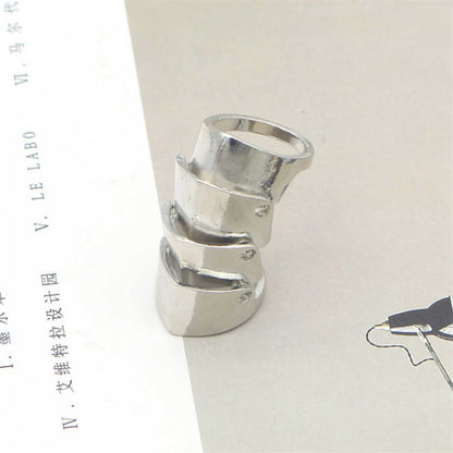 Anime Oosaki Nana Punk Gothic Armor Rings – Rock Scroll Knuckle Finger Jewelry for Men & Women Cosplay Gift
