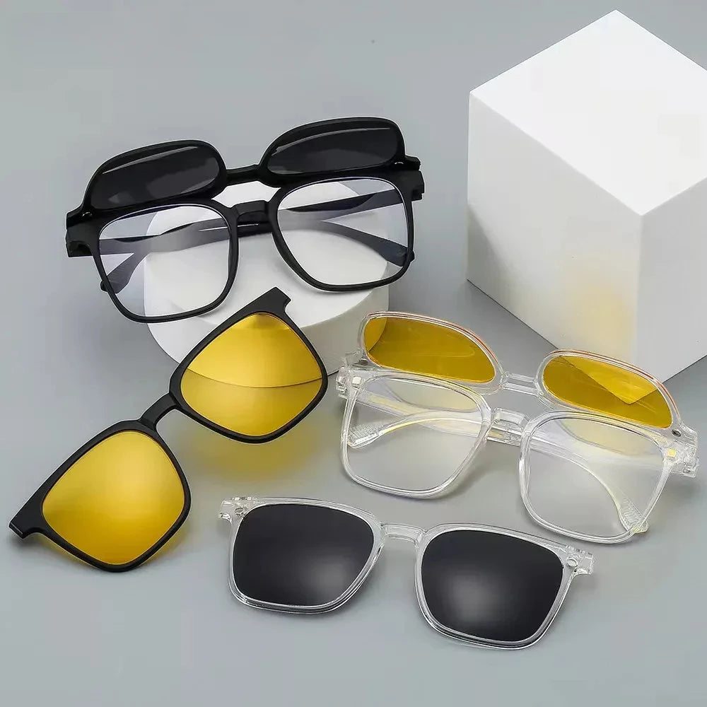 VICKY Magnetic Clip-On Myopia Glasses – Polarized Prescription Reading Sunglasses for Men & Women TJ2190
