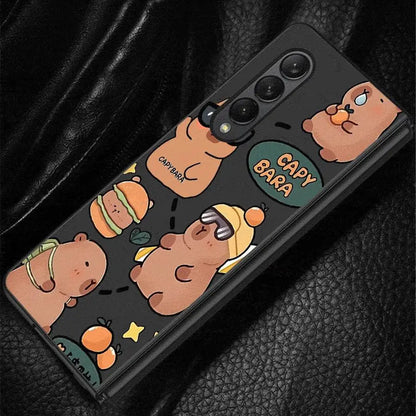 Cute Capybara Case for Samsung Galaxy Z Fold 6/5/4/3 5G – Funny Bumper Shockproof Cover