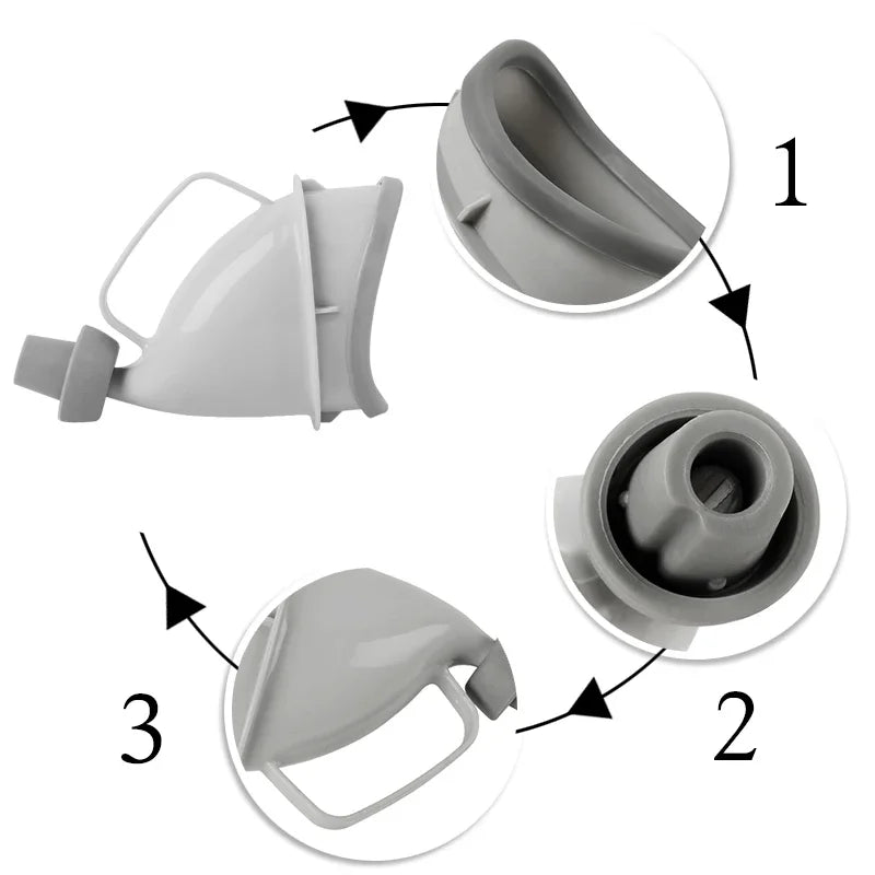 Portable Urine Toilet Aid – Reusable Travel Urinal Funnel for Men, Women, and Children for Camping, Car Trips, and Outdoor Use