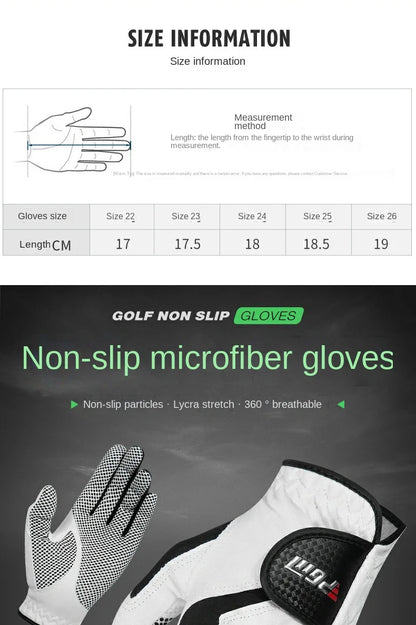 PGM Professional Golf Gloves – Breathable Microfiber, Non-Slip, Perfect for Club Swing & Putting Training