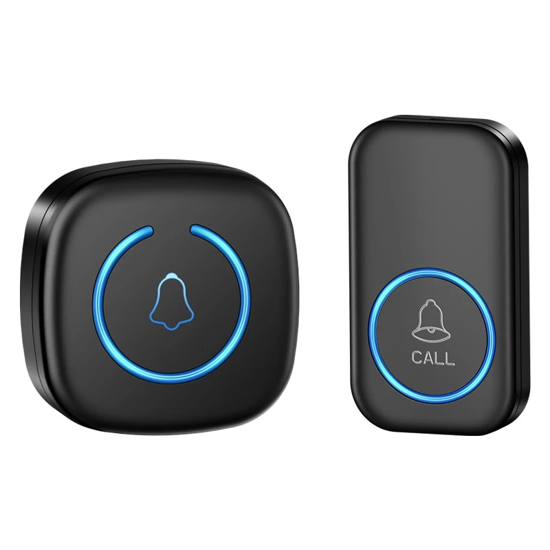 Wireless Smart Doorbell – 300M/984ft Range, 60 Melody Welcome Chimes, Remote Home Door Bell US/EU/UK Plug Options