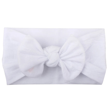 Baby Girls Rabbit Ear Bow Headband – Soft Knot Hairband for Newborns, Infants & Toddlers Photo Props