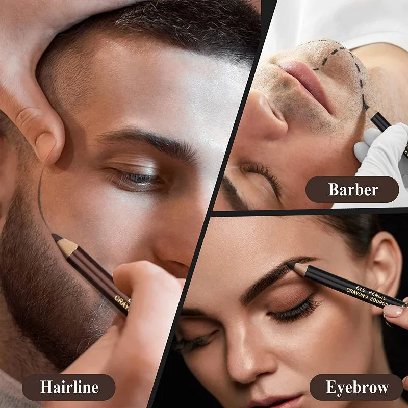 Men’s Beard & Hairline Pencil with Sharpener – Barber Shape Accessory & Eyebrow Makeup Pen
