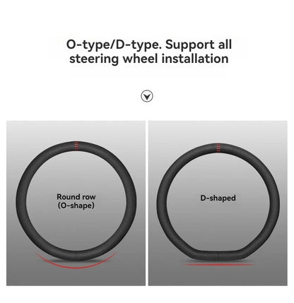 All-Season Suede Steering Wheel Cover — Ultra-Thin, Non-Slip, Breathable Fit for Round & D-Shaped Wheels