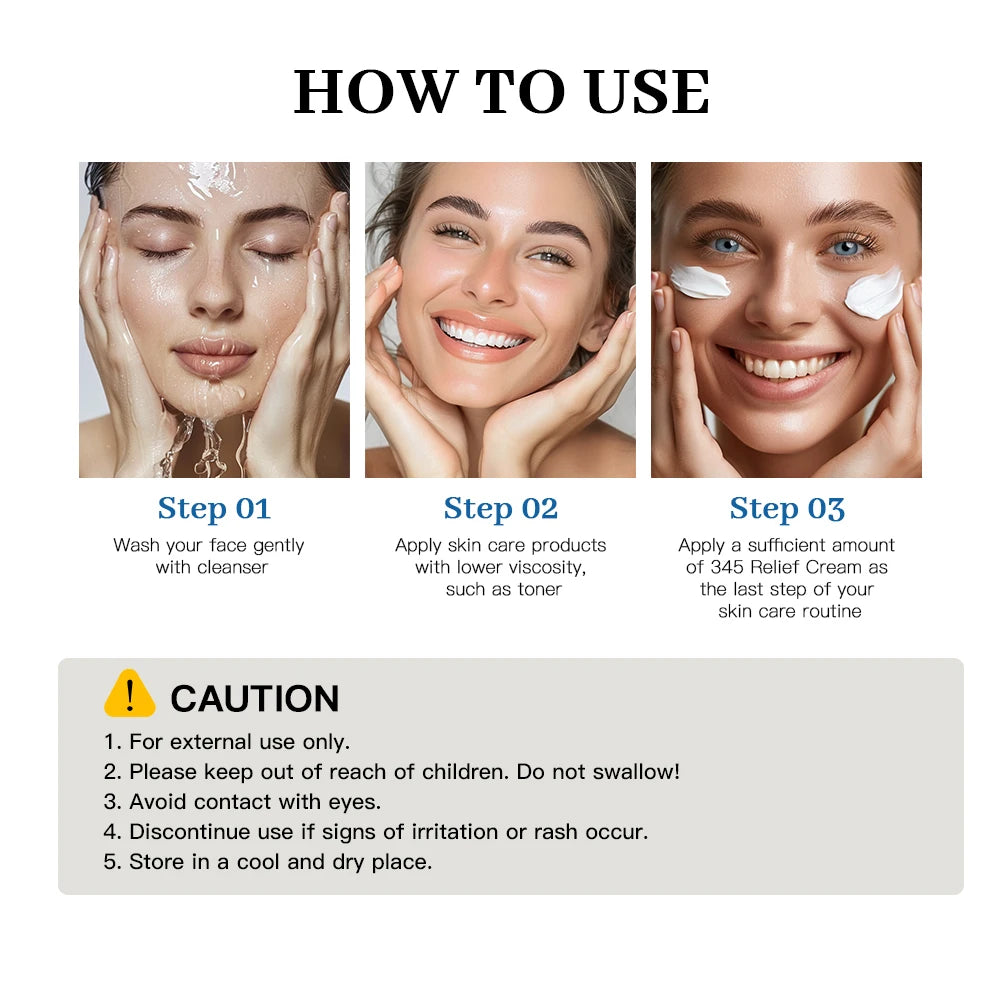 345 Relief Cream – Moisturizing & Soothing Care for Blemish-Free, Nourished Skin