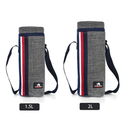 1L/2L Insulated Water Bottle Cooler Bag - Oxford Cloth Refrigerated Storage Pouch for Travel, Hiking & Climbing