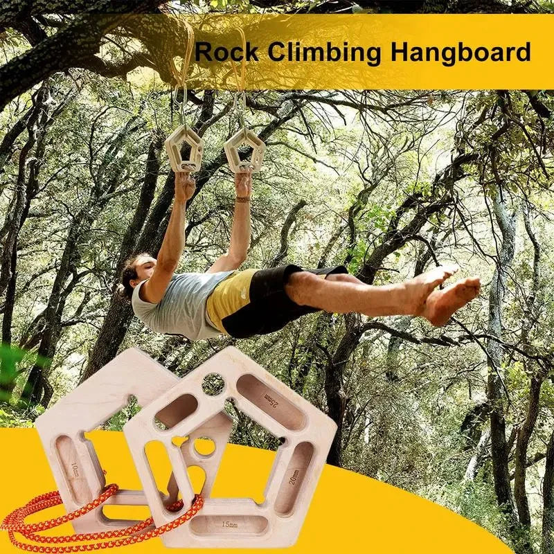 Rock Climbing Finger Strengthener: Pull-Up Hangboard Trainer for Forearm Strength - Practice Tool for Outdoor Climbing Enthusiasts