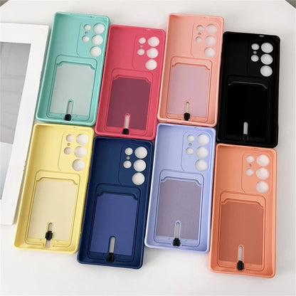 Liquid Silicone Samsung Galaxy Wallet Case with Card Holder – Shockproof Cover for S26/S25/S24 Ultra, Plus, FE & A56/A55/A54 Series