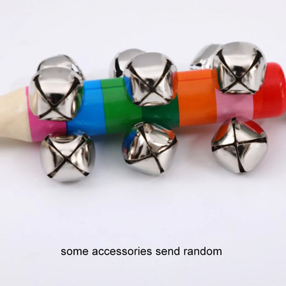 Colorful Rainbow Handheld Bell Stick – Wooden Musical Toy for Adults & Kids, KTV Party Game Gift