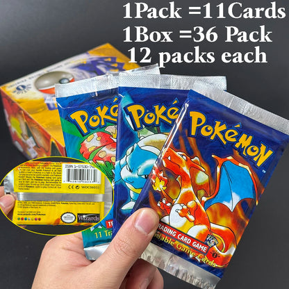 Pokémon Booster Packs Base Fossil Jungle - 11 Cards Per Pack & 36 Pack Booster Box Proxy Game Cards Collection