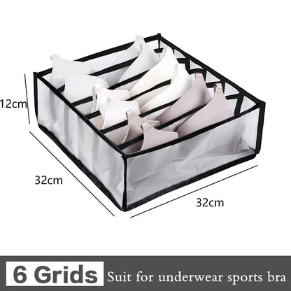 Underwear & Clothing Organizer Storage Box – Sports Bra, Socks & Panties Drawer Divider for Wardrobe & Cabinet Organization