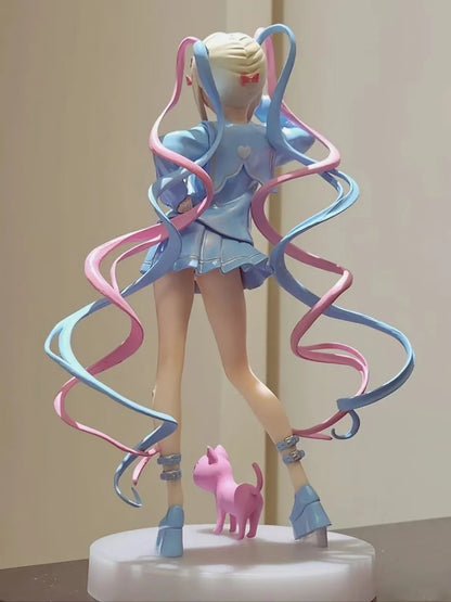 Needy Girl Overdose Anime Figure with Cat – PVC Collectible Action Toy for Birthday Gifts