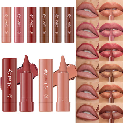 Twist-Up Lip Liner & Lipstick Pen – Multipurpose Velvet Matte Waterproof Lip Contour & Powder Blusher Rouge Makeup