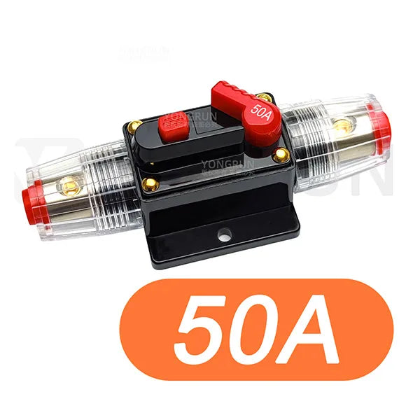 Manual Reset Circuit Breaker - 20A-300A Waterproof 12V-48V DC Car Audio Marine Fuse