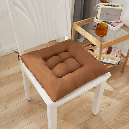 Solid Square Chair Cushion – Soft Cotton Upholstery for Office, Home, Car, and Garden Sun Lounge Seat