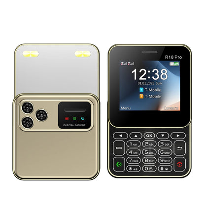 SERVO Rotating Mini Phone - 2G GSM Dual SIM Mobile Phone with FM Radio, MP4 Player & Flashlight