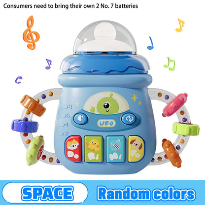 Baby Musical Teether Rattle – Soothing Vocal Music Toy with Pacifier Design for Babies 6 Months+