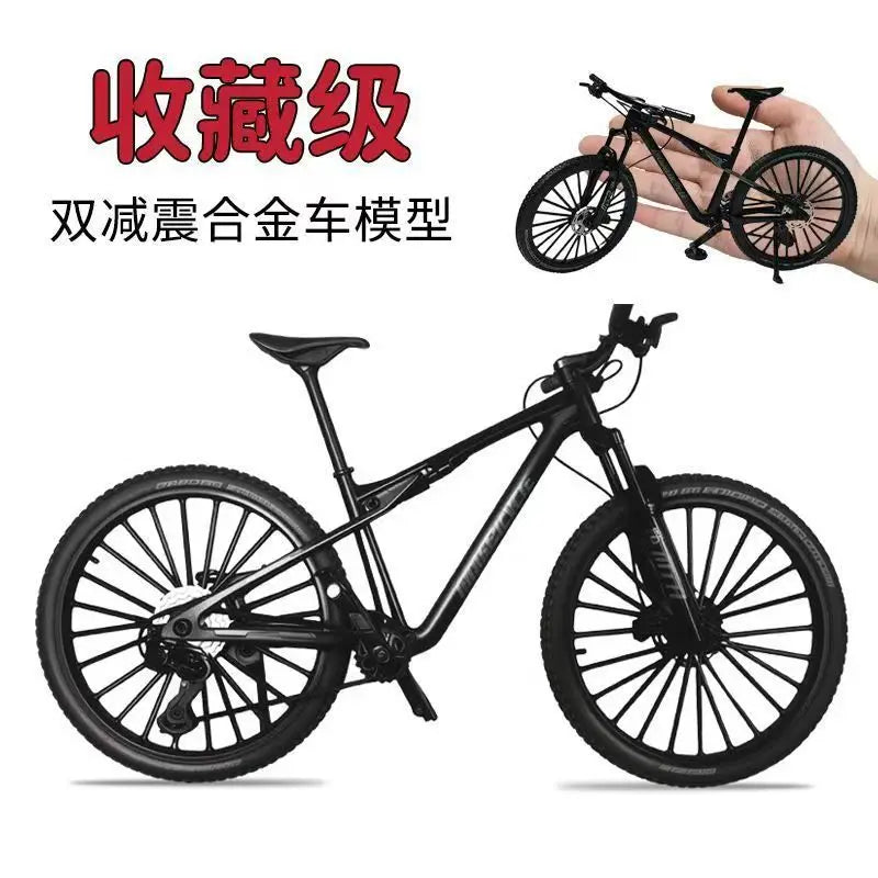 1:8 Dual Shock Downhill Mountain Bike Alloy Model - Soft Tail Metal Racing Toy & Birthday Gift