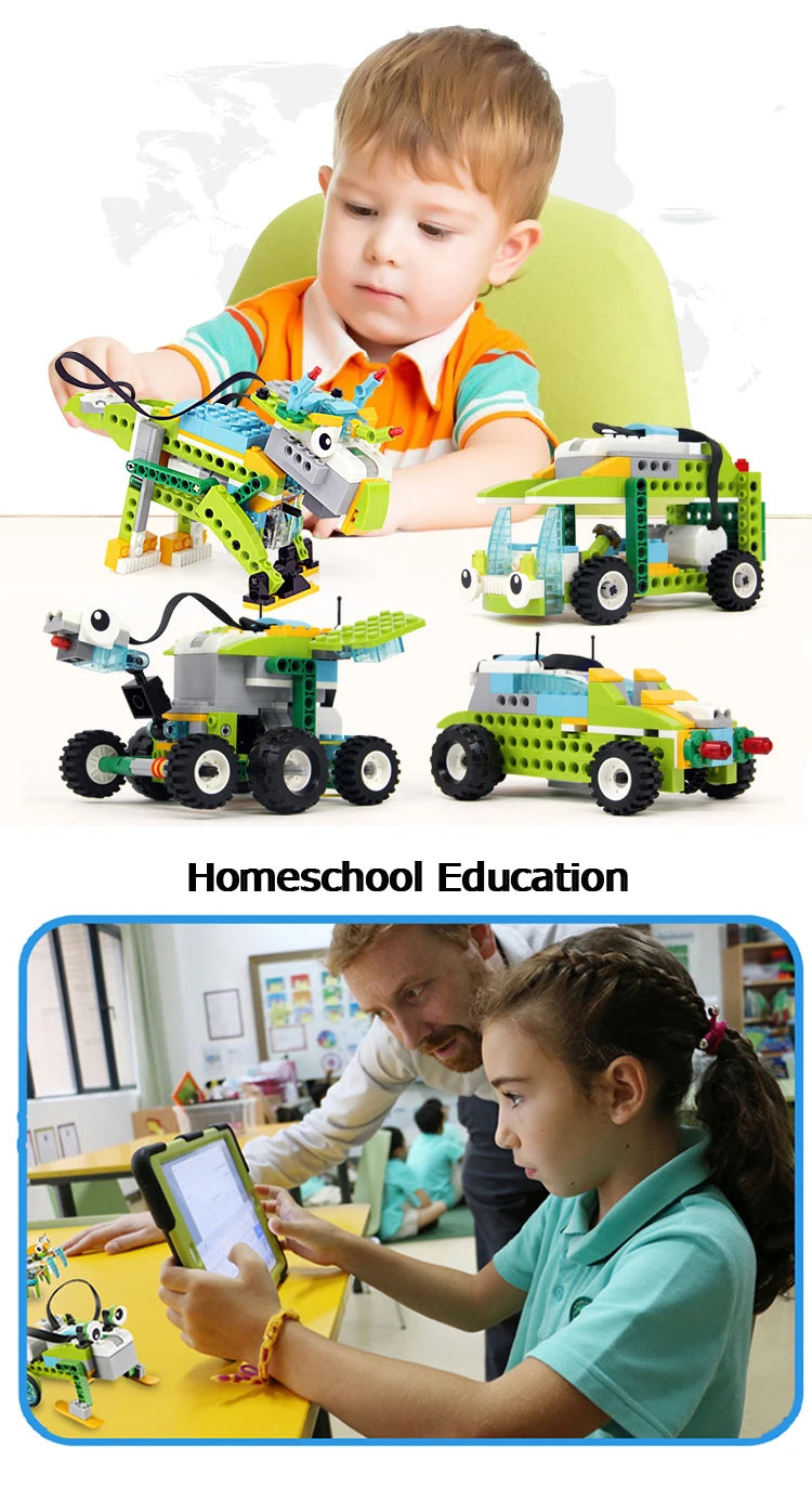 NEW WeDo 2.0 Core Set Robotics STEAM Kit – Compatible with 45300 We-Do Building Blocks, DIY Educational Toy for Christmas