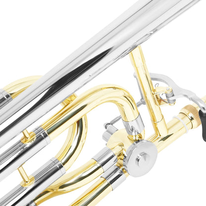 SLADE Bb Trombone Brass Wind Instrument - Tenor Alto Trombone with Cupronickel Mouthpiece & Accessories