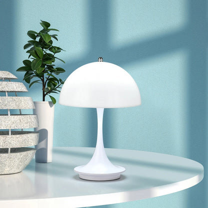 LED Mushroom Small Table Lamp - Portable USB Charging Dimmable Flower Bud Lamp - Bedroom Bedside Lamp