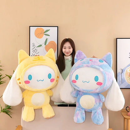 Kawaii Sanrio Cinnamoroll Plushie Toy – Heart Shaped Soft Stuffed Doll, Cute Japanese Cartoon Toy for Children's Birthday Gift