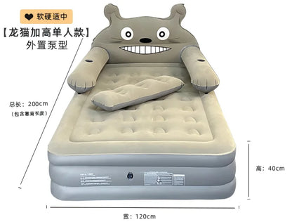 Sun Shepherd Inflatable Air Mattress - Automatic Single Double Camping Bed with Backrest