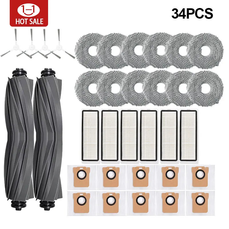 Xiaomi Robot Vacuum X20/X20 Plus Accessories – Dust Bag, Mop Cloth, Side Brush & HEPA Filter Replacement