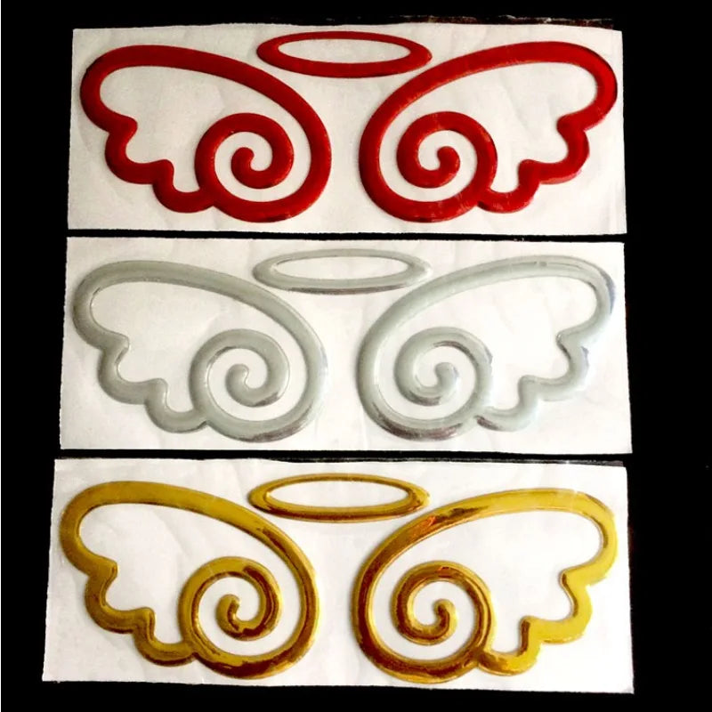 3D Angel Wings Car Sticker - Personalized PVC Rear Vehicle Decoration & Exterior Modification Accessory
