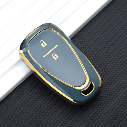 TPU Car Key Case Cover – Compatible with Chevrolet Malibu, Blazer, Traverse, Seeker, Onix, Equinox, Volt, Bolt, Trax, Orlando, Cruze, Spark, Sonic, Camaro