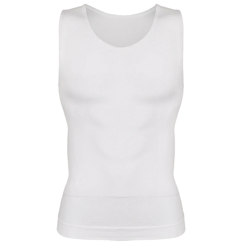 Men's Compression Shirt – Tummy Control Shapewear Vest for Flat Belly & Workout Support