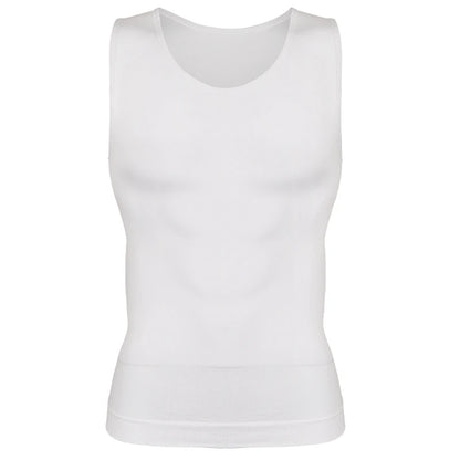 Men's Compression Shirt – Tummy Control Shapewear Vest for Flat Belly & Workout Support