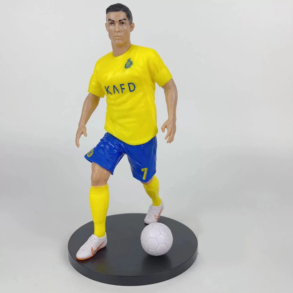 Football Star Action Figures – C. Ronaldo, Messi, Mbappe Cartoon Model Dolls Car Accessories Gifts (1-5pcs)
